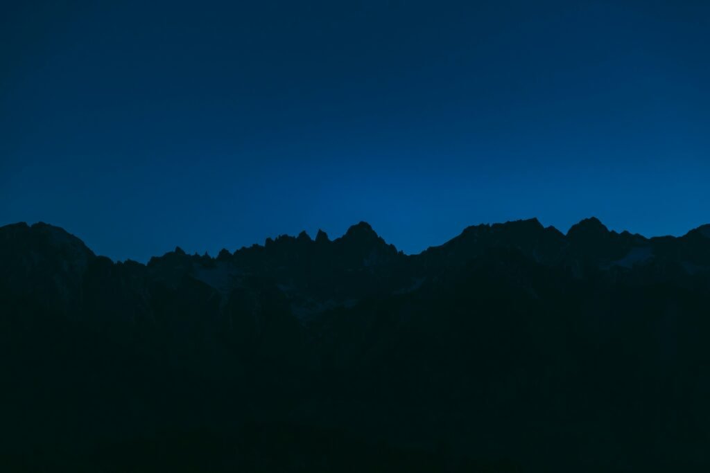 dark mountain silhouette