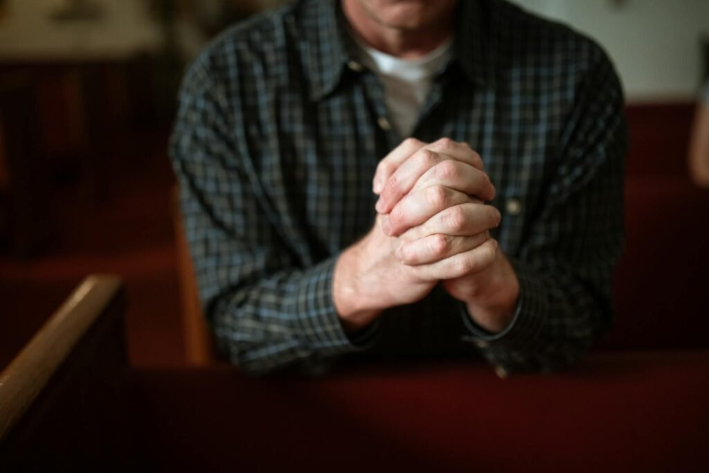man praying