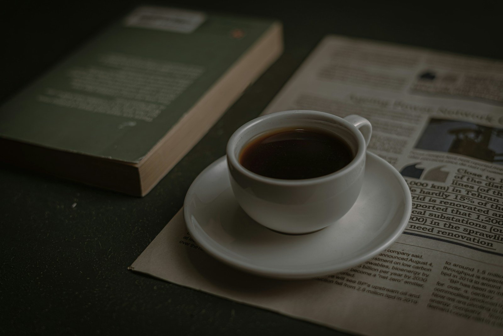 coffee and newspaper